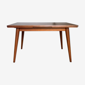 Vintage rectangular teak dining table