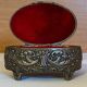 Silver metal jewellery box