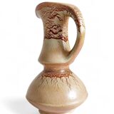 Mid-Century Ceramic Jug Vase by Roberto Rigon for Bertoncello, Signed, 1960s