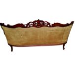 Divano barocco in velluto dorato, anni '50