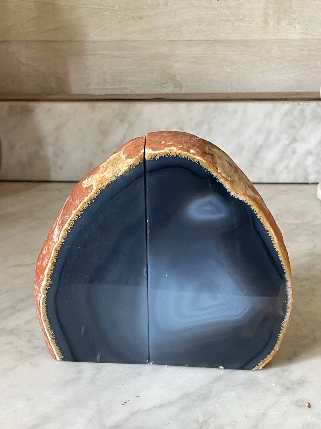 paire de serre-livres Géode d’agate