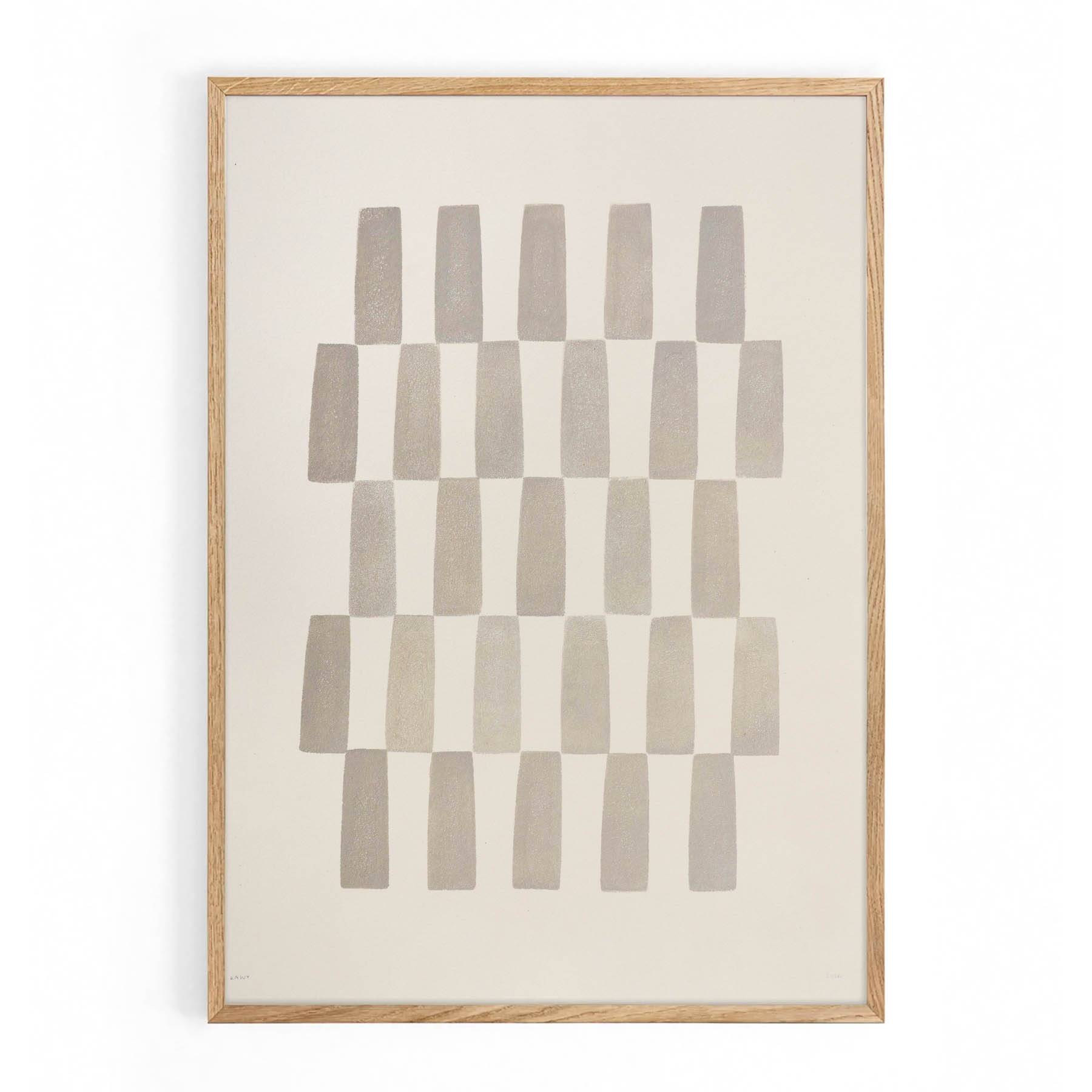 Painting 50x70cm abstract minimalist signed Eawy