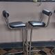 Chaise tabouret de bar chrome 1980