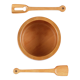 Richard Nissen solid teak salad bowl set, 1960s, Denmark