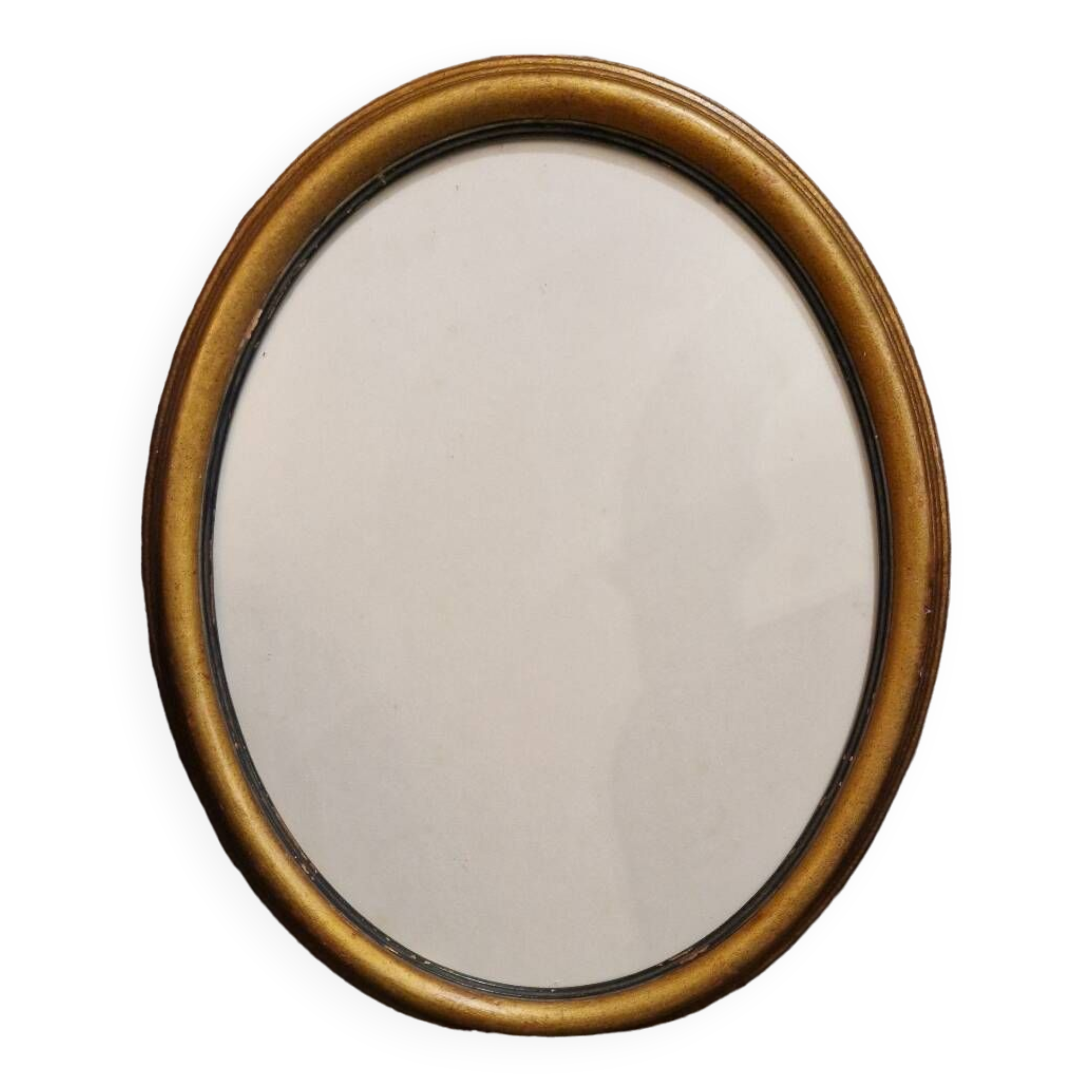 Golden oval frame