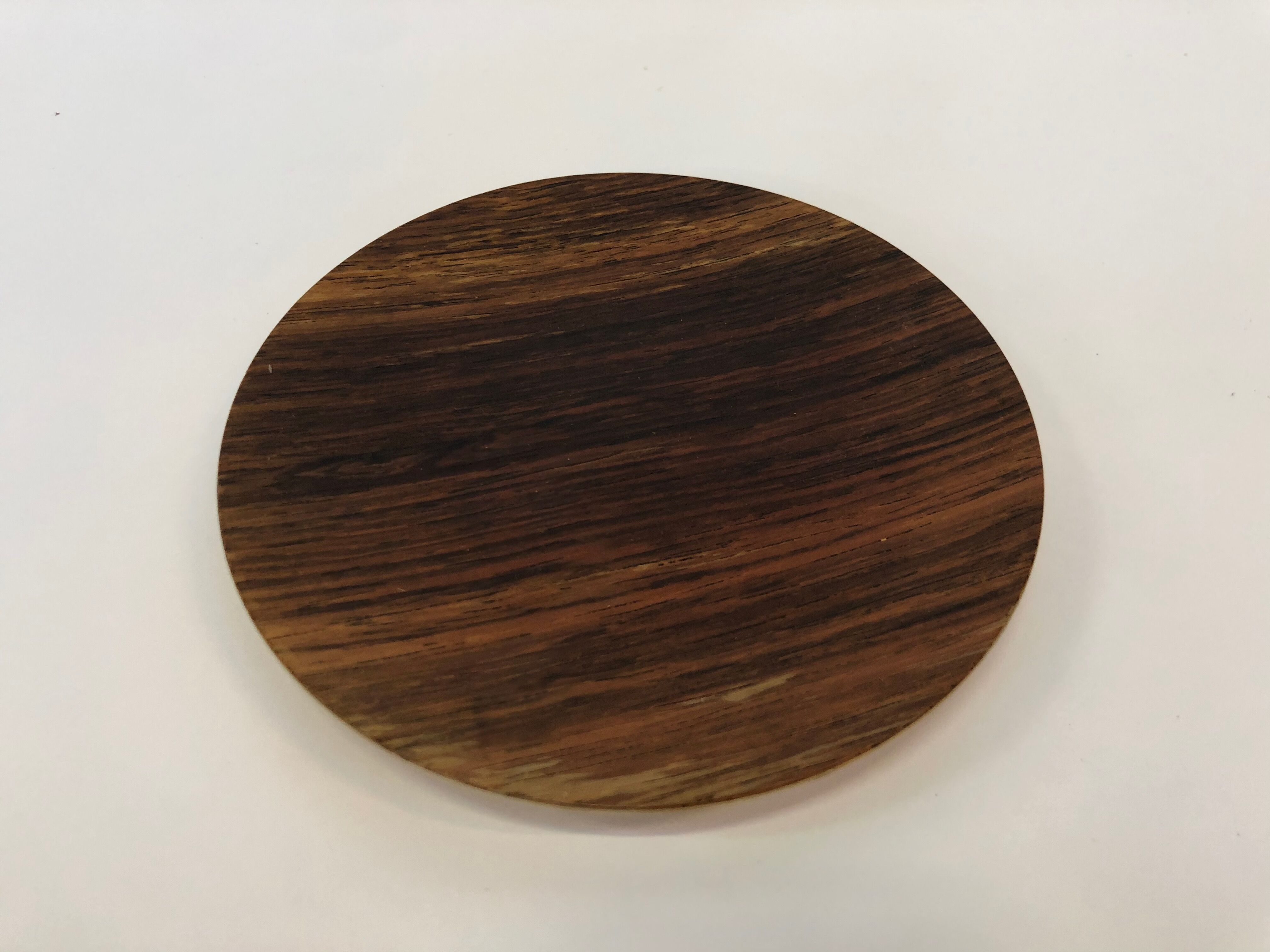 Vintage wooden cups and saucers in teak