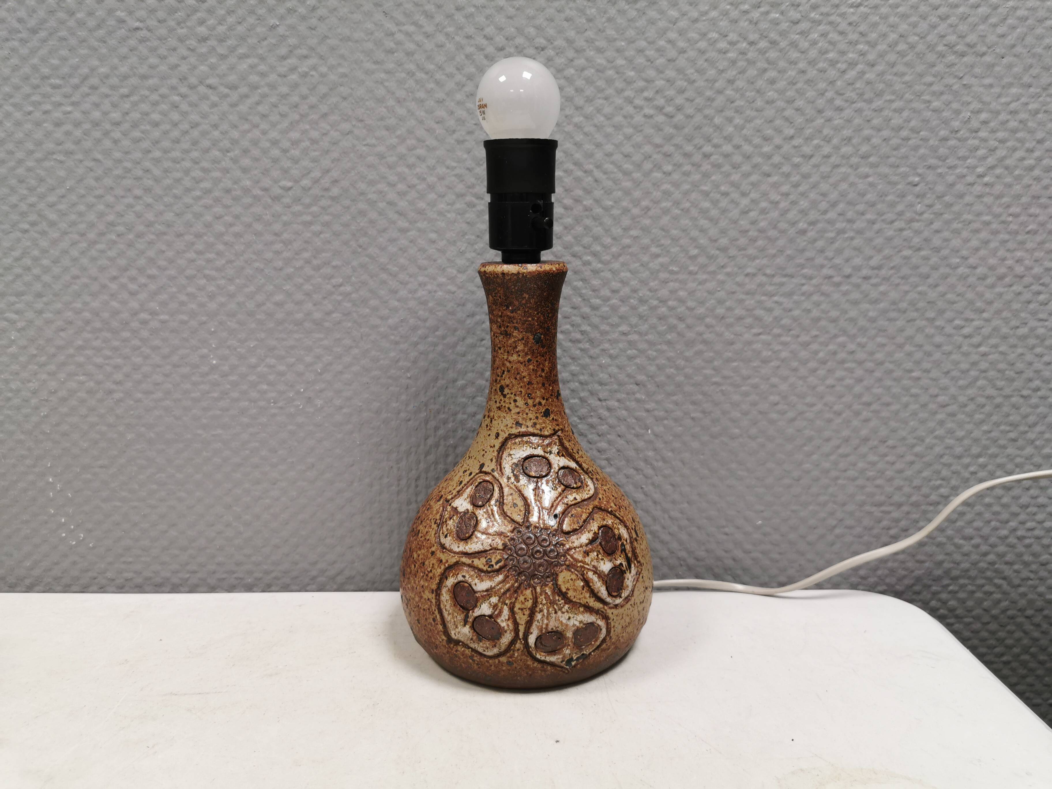 Ceramic table lamp by Mette Løkken Stiil for her own workshop Denmark 1970s