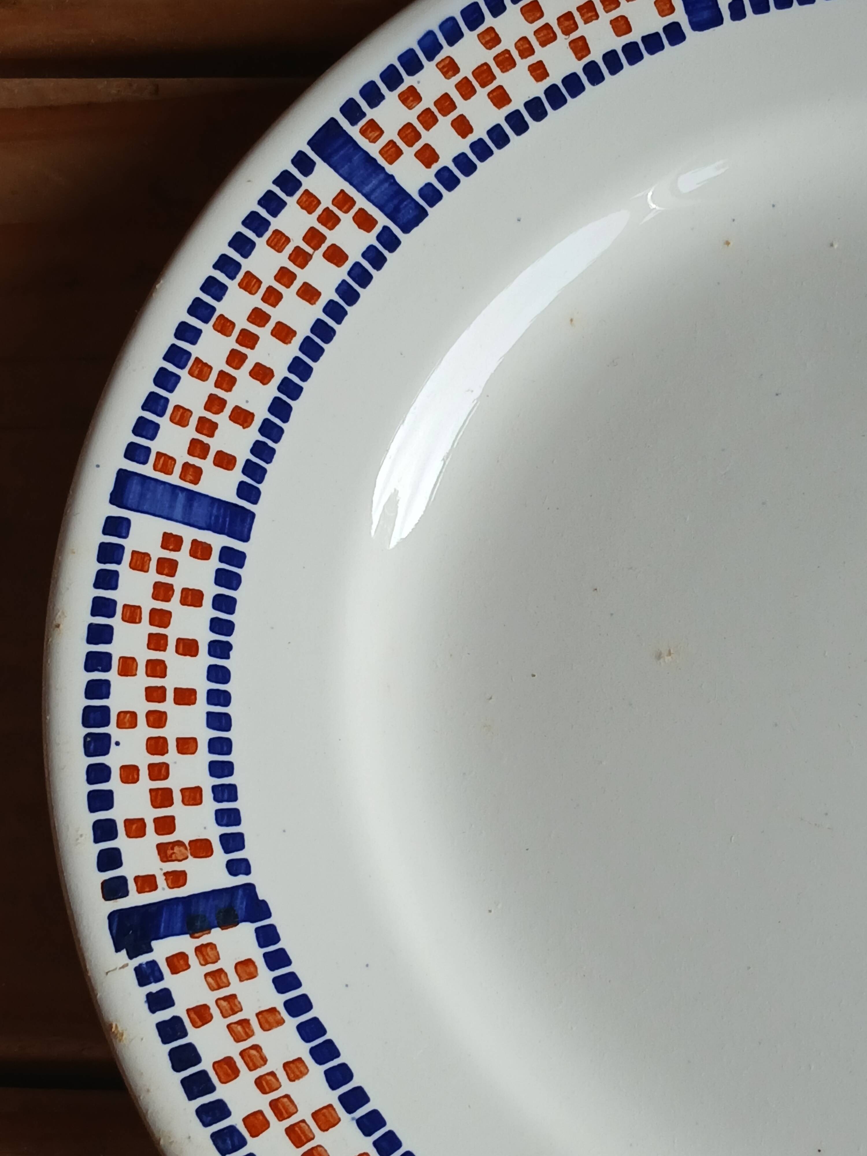 Six antique dinner plates