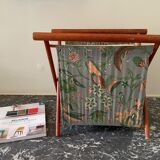 Wood and fabric magazine holders