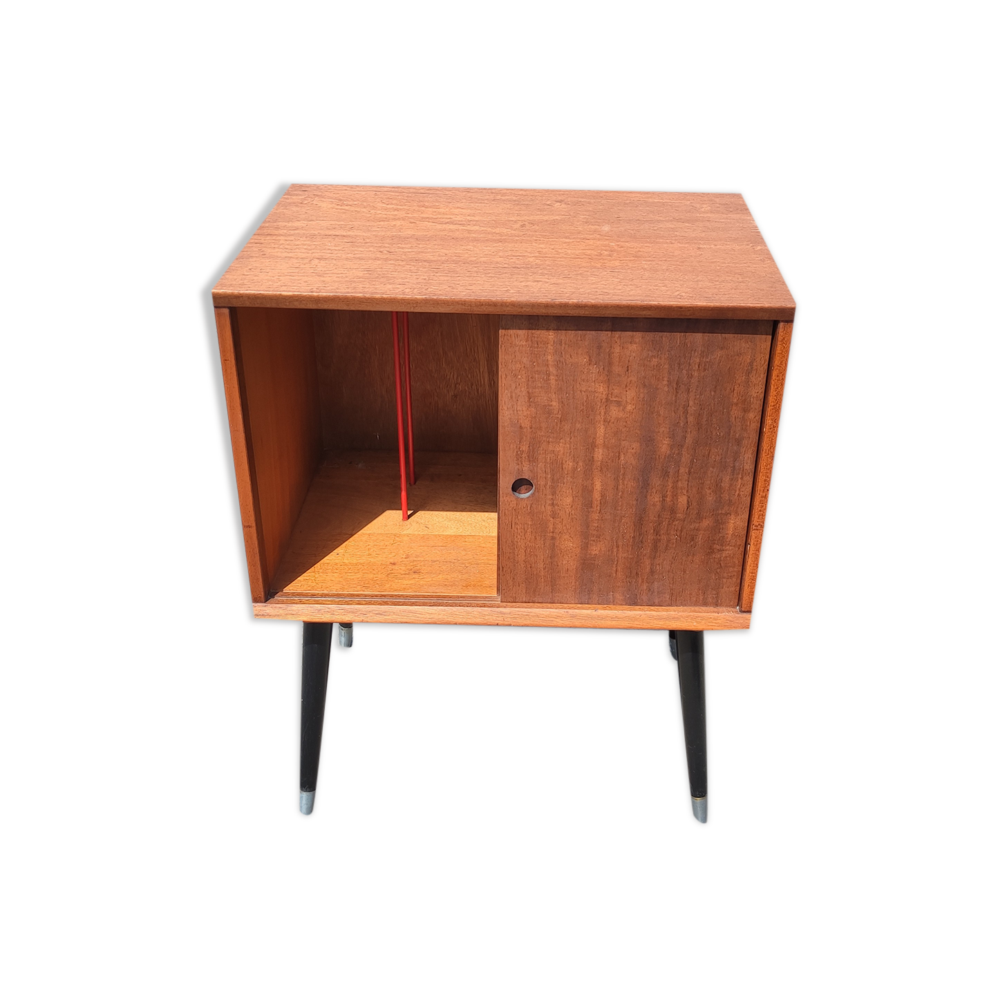 Vinyl storage cabinet double sliding door