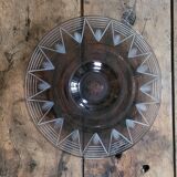 Smoked glass table centrepiece – mid-20th century design