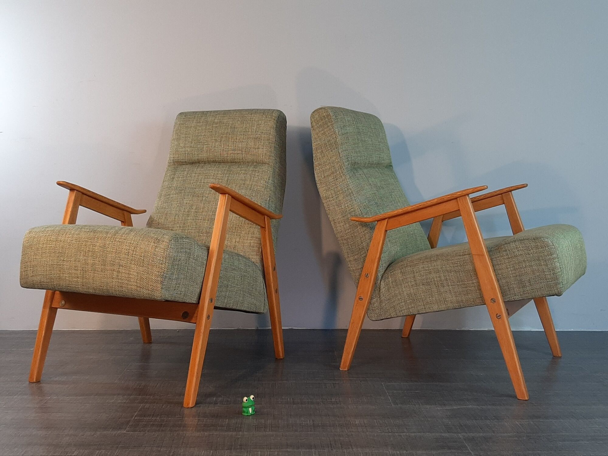 Pair of Interier Praha chairs, Czechoslovakian vintage 1960s