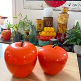 Vintage orange apple ice bucket