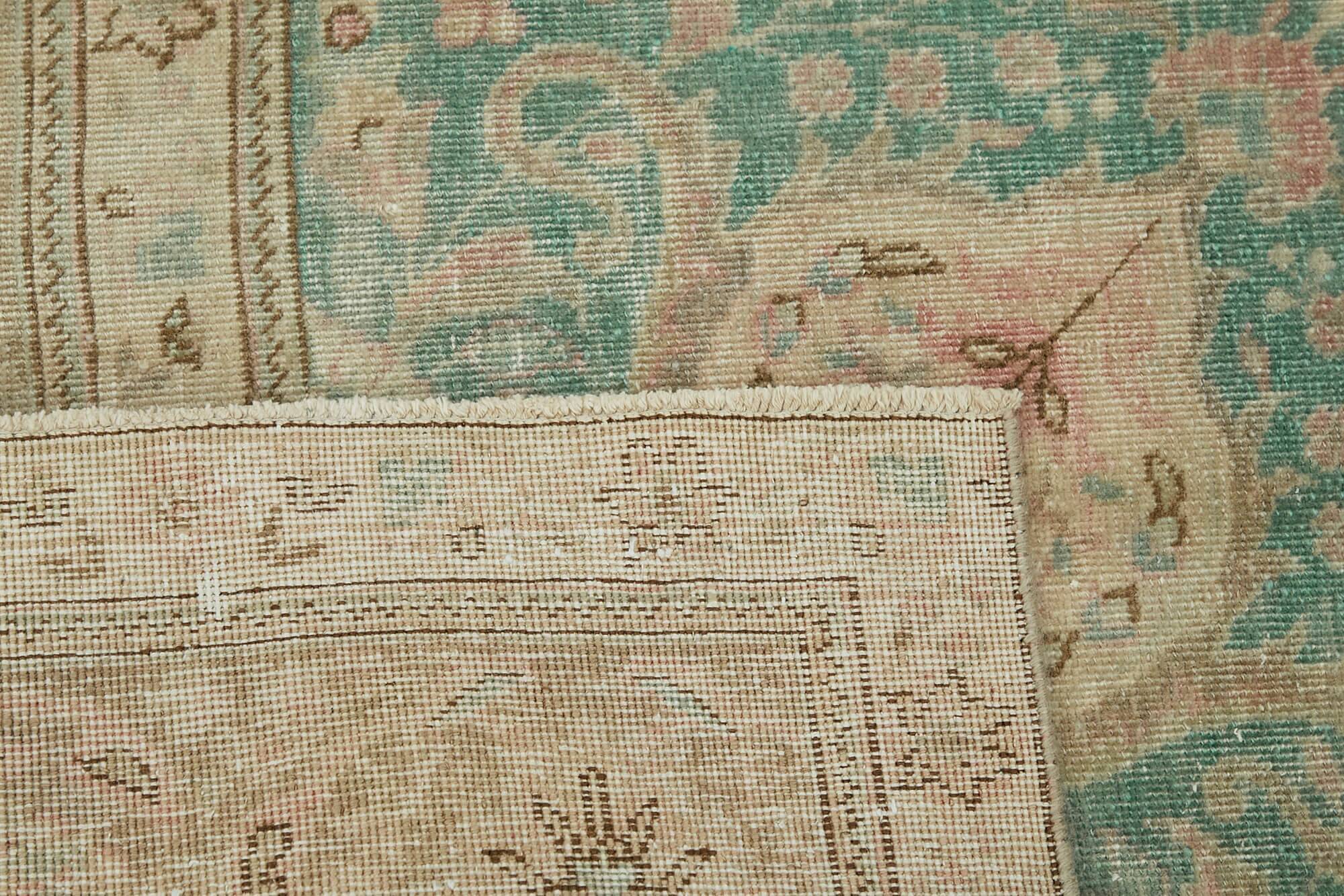 Handmade Turkish Contemporary 1980s 286 cm x 390 cm Beige Wool Carpet
