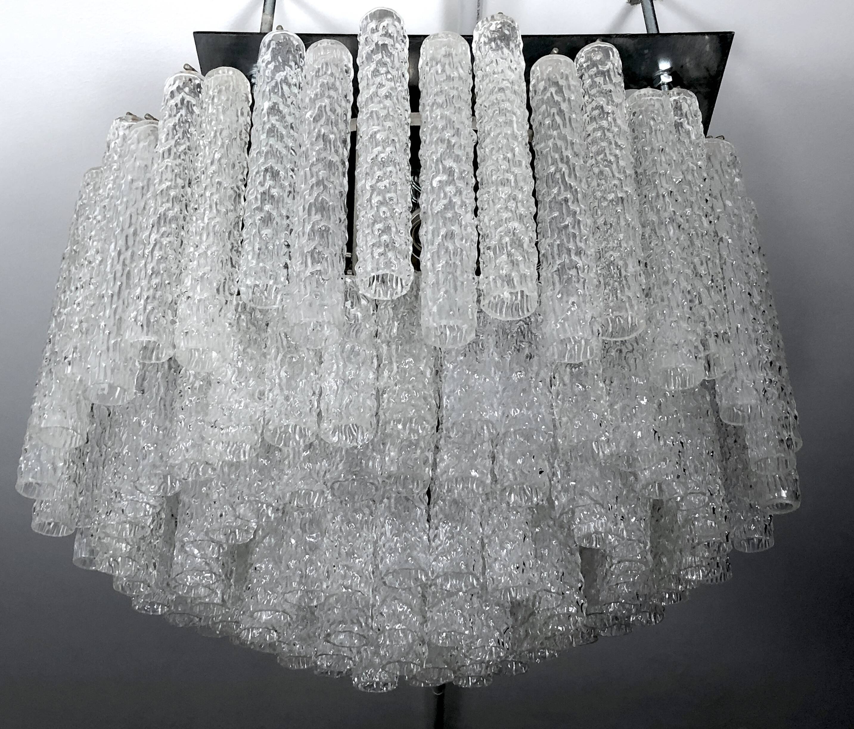 Vintage italian murano glass chandelier by Toni Zuccheri for Venini, 1960s