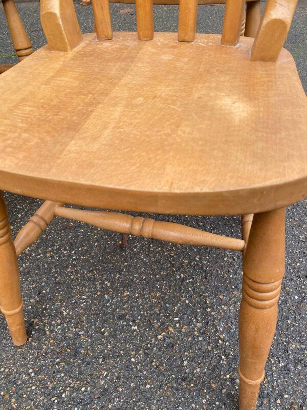 6 chaises windsor restaurant style western 1980 en bois massif