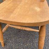 6 Windsor restaurant-style chairs from the 1980s in solid wood.