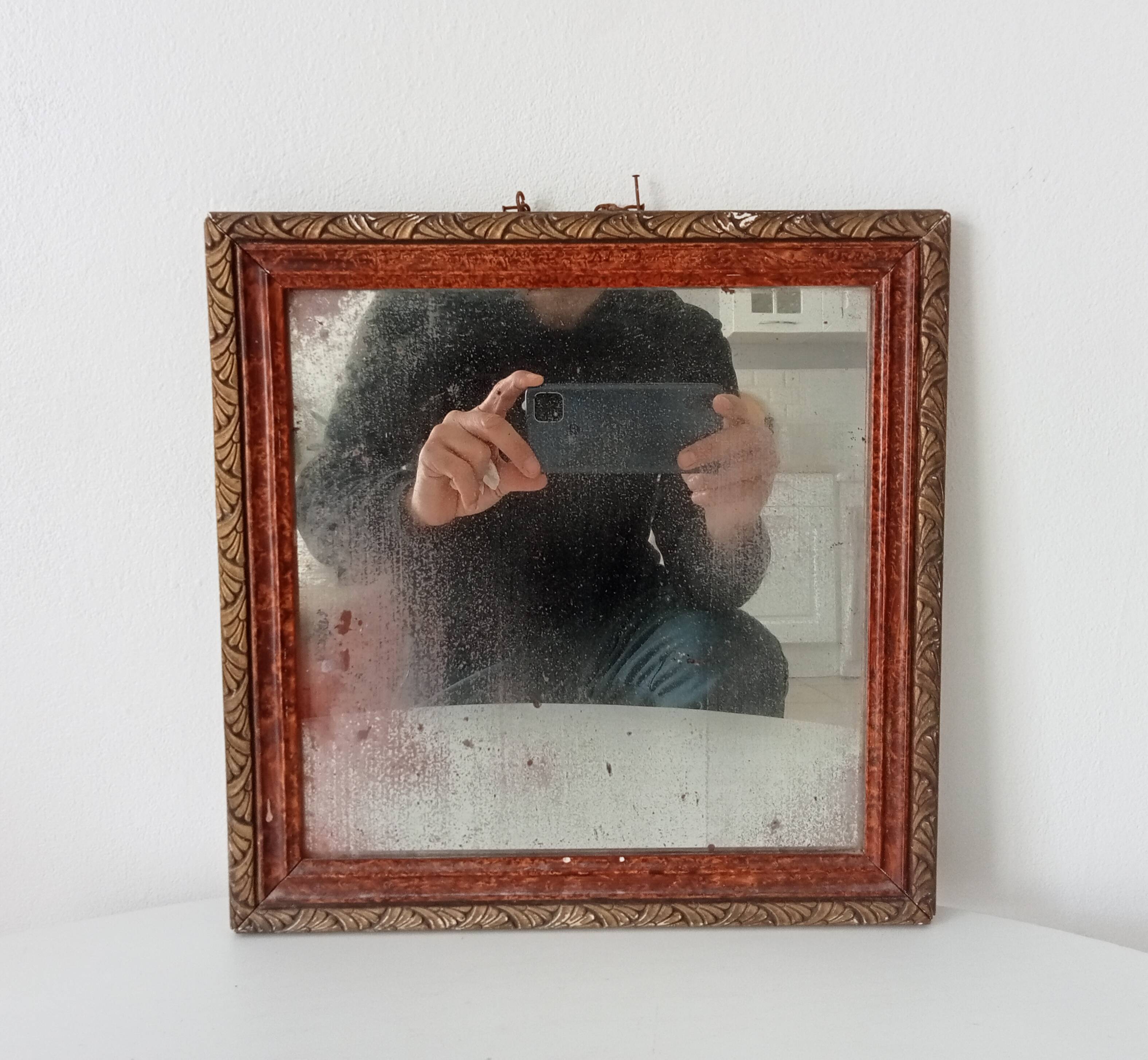 Miroir ancien carré XIXeme