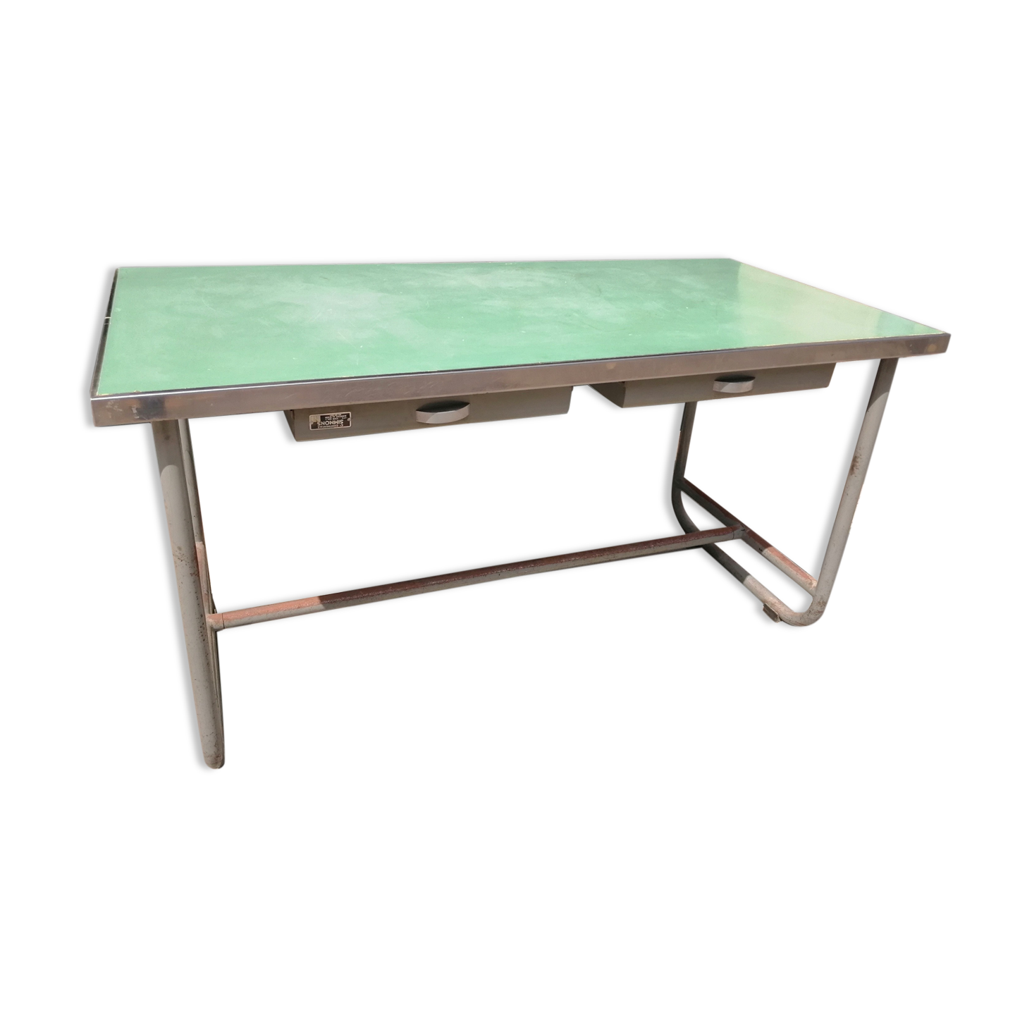 Former metal post desk "simmons"