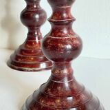 BOUGEOIRS Vintage Patinated Metal Candle Holders