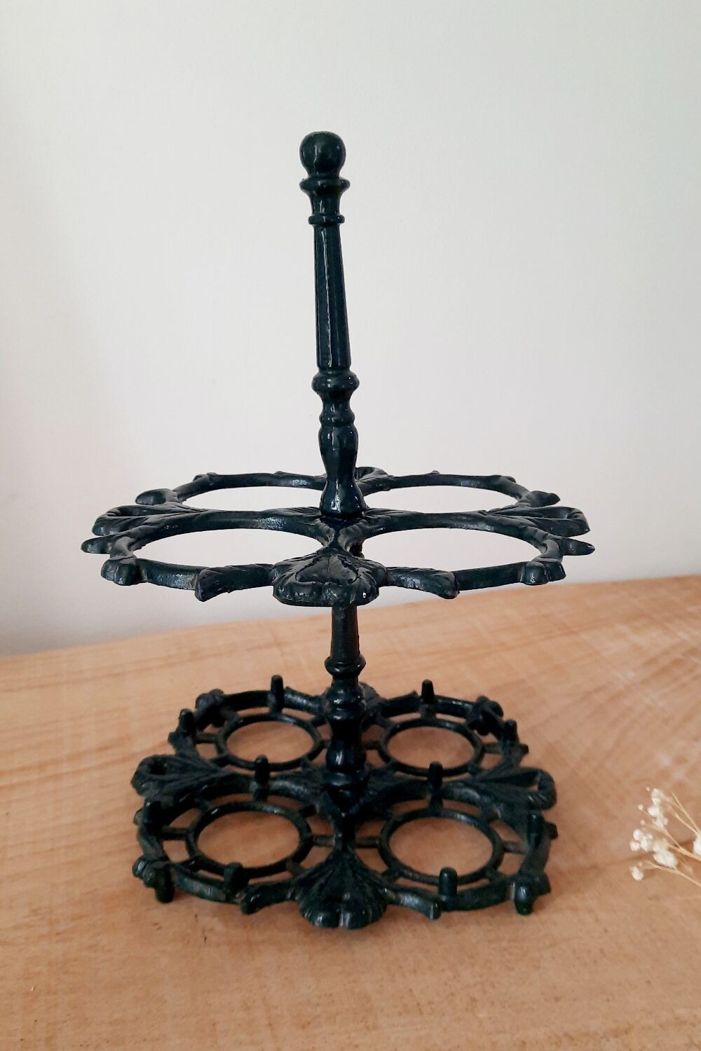 Vintage cast iron bottle rack