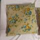 Pair of cushions feather down floral fabric old