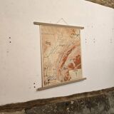 Geography map school map Jura and Massif Central