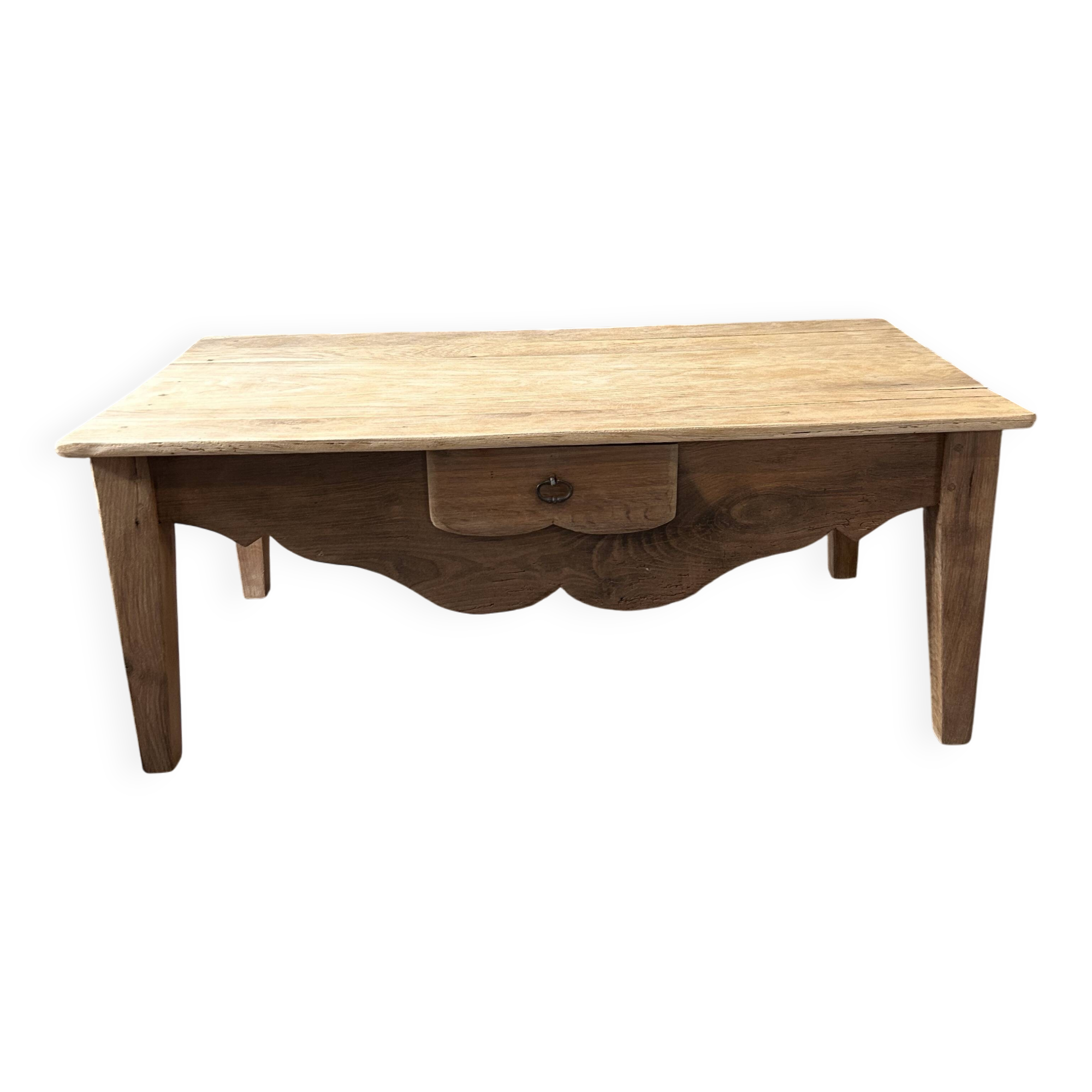 Table basse bois massif avec tiroir