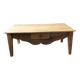 Table basse bois massif avec tiroir