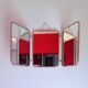 Triptych barber's mirror