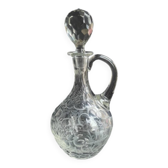 Carafe aiguière – Cristal soufflé et taillé