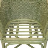 Rattan lounge by Maugrion, 1980