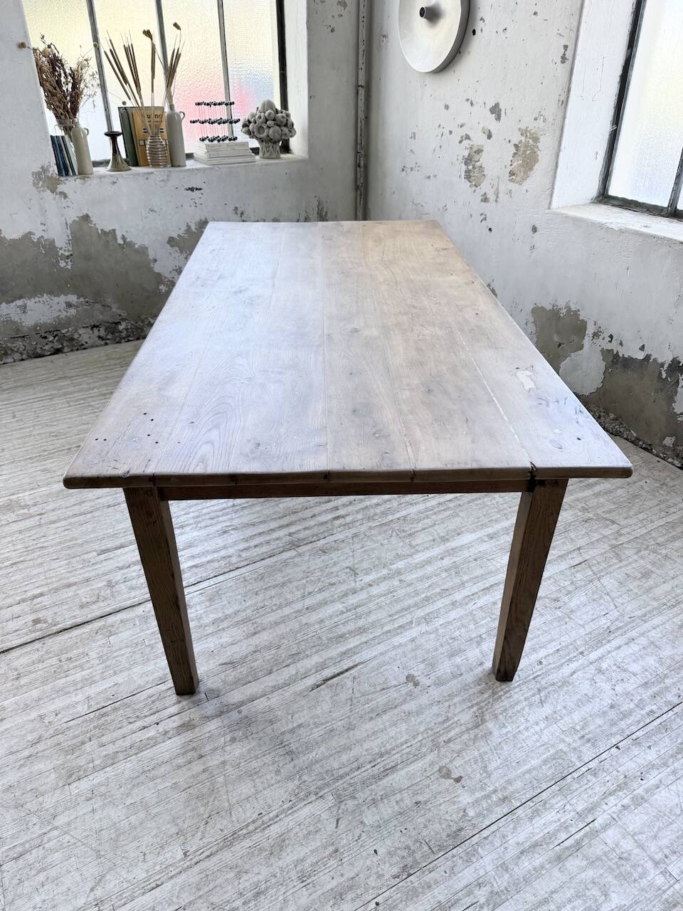 Oak farmhouse table 1950 212cm