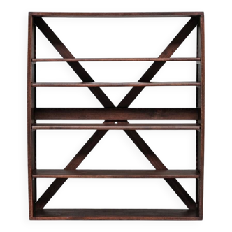 French Wooden Mid-Century Shelving Open BookCase