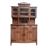 Art Nouveau Art Deco sideboard in blond walnut