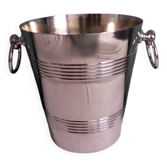 Silver metal champagne bucket