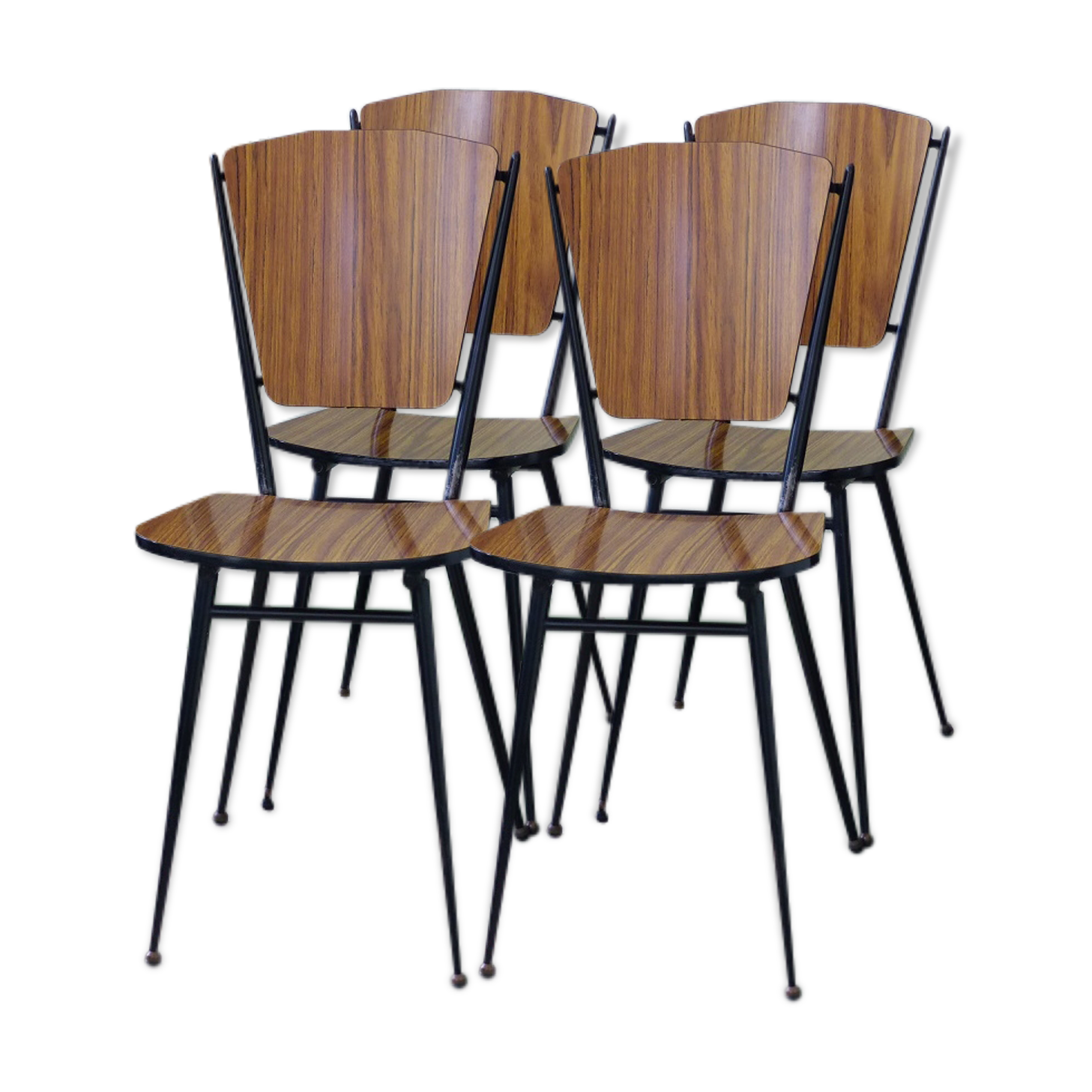Set of 4 chairs Fusmatic in formica 60s