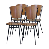 Set of 4 chairs Fusmatic in formica 60s