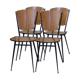Lot de 4 chaises Fusmatic en formica années 60