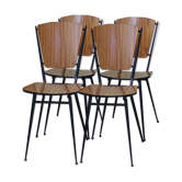 Set of 4 chairs Fusmatic in formica 60s