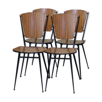 Set of 4 chairs Fusmatic in formica 60s