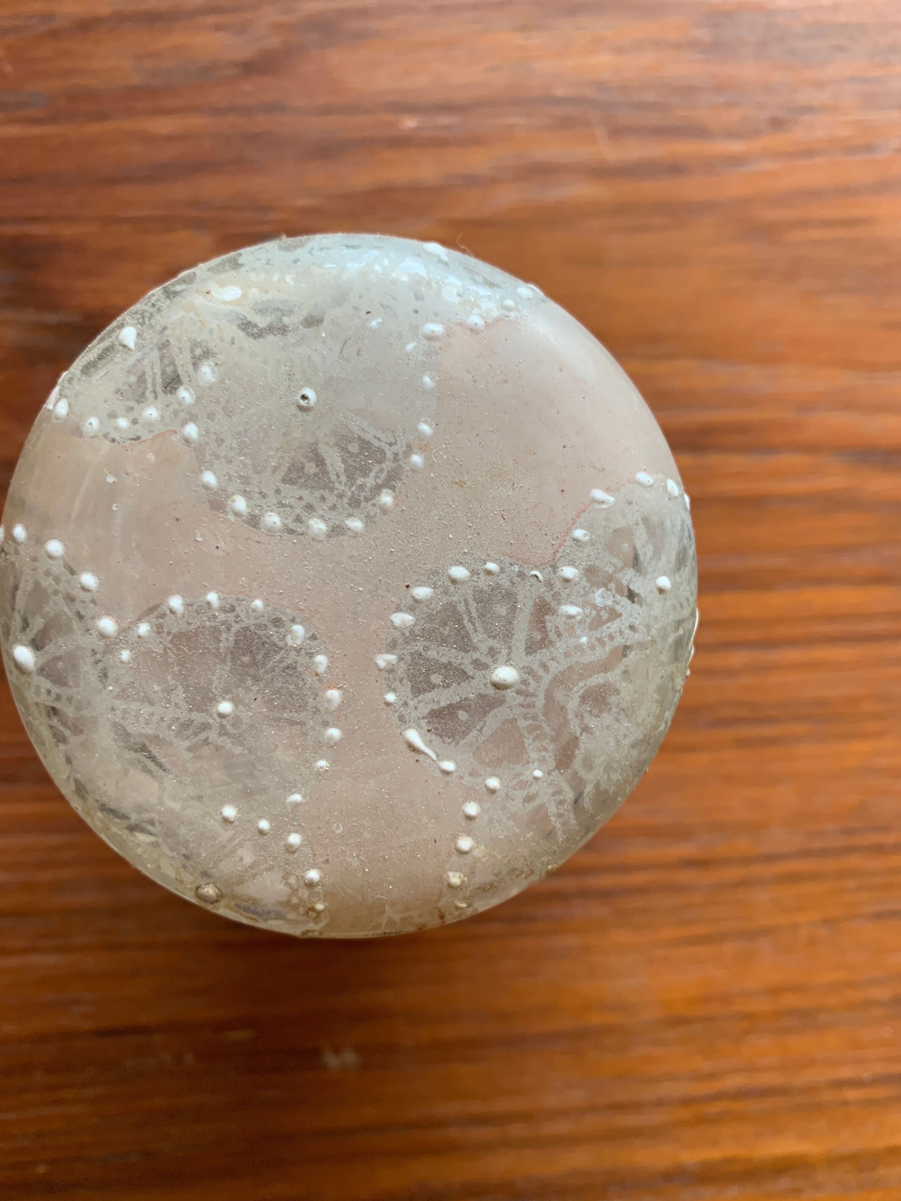 Old glass powder - painted