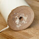 Turned wooden lamp, design Philippe Capelle