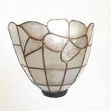 Trio of mother-of-pearl wall lamps