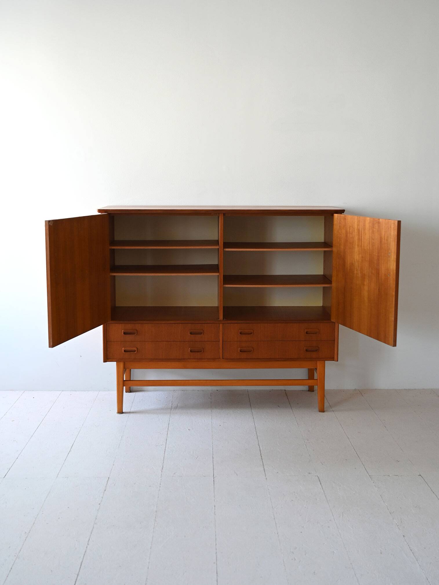 Scandinavian teak highboard