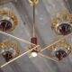 Vintage pendant light, Oberglass Austria glass pendant light, Murano style
