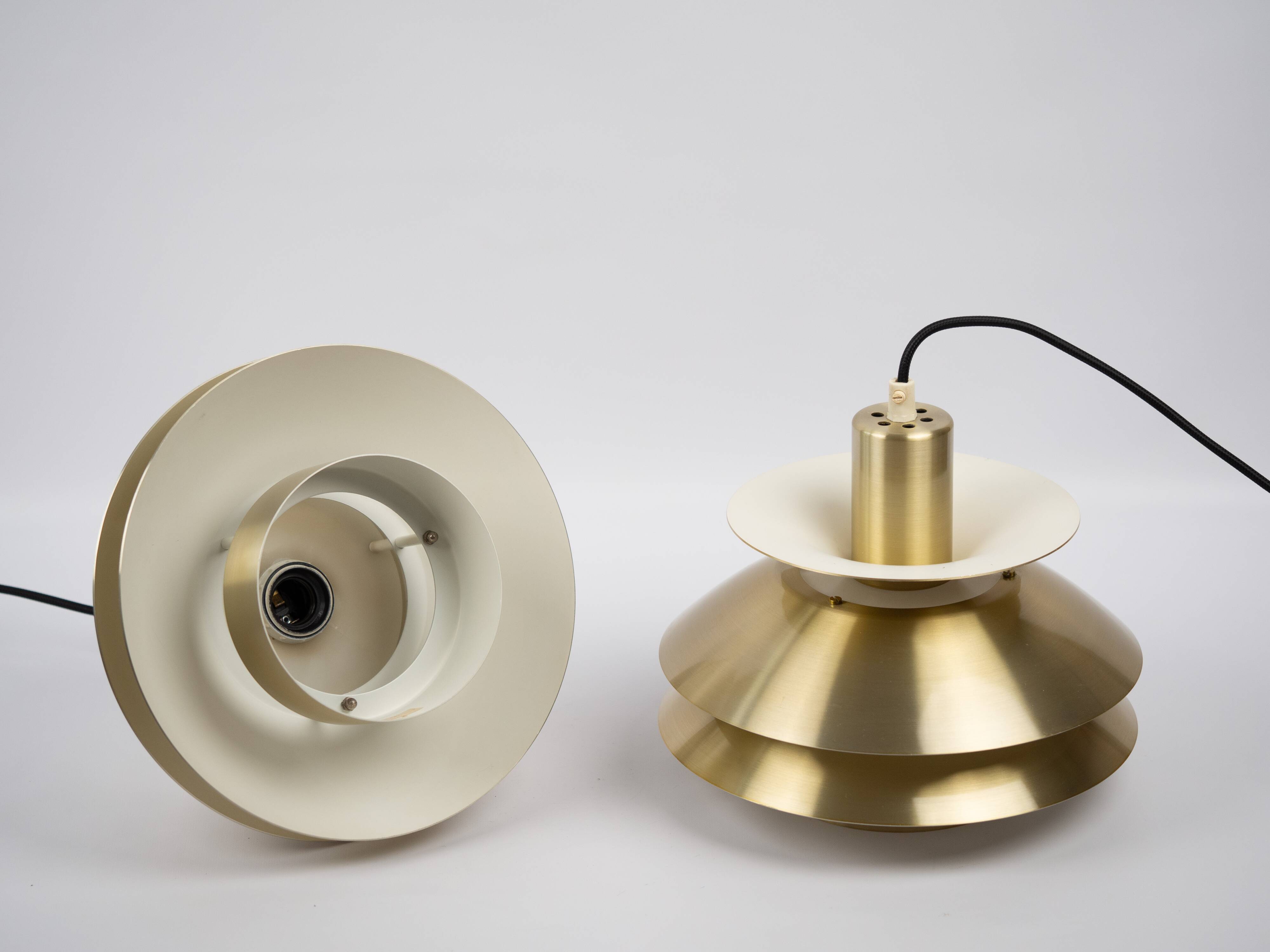 Pair of Danish vintage pendant lamps Top lamper 774 from 1980s