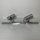 Ramp spot wall lamps chrome metal and brushed aluminum