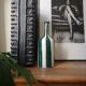 Enamelled ceramic vase, striped graphic design