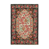 Kilim Noir Bessarabian Vintage noué à la main 183 cm x 274 cm - 22170